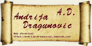 Andrija Dragunović vizit kartica